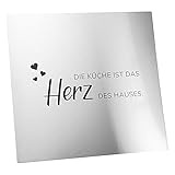 bremermann Herdspritzschutz 2in1 mit Dekor aus Edelstahl // ca. 59 B x 56,5 H cm // Wandblende Wandschutz