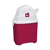 Geruchsdichter Windeleimer Diaper Champ ONE - funktioniert mit normalen herkömmlichen Tüten/Müllbeutel - ohne Nachfüllkassetten - für ca. 30 Windeln - cherry/weiß