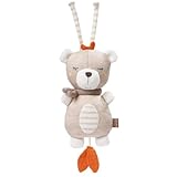 Fehn Spieluhr Baby fehnNatur Einschlafhilfe Teddybär aus Baumwolle aus biologischem Anbau - Melodie Schlaf Kindlein Schlaf - Babyspielzeug für Unterwegs und Zuhause - Musikspielzeug für Babys