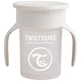 Twistshake 360 ​​Tasse | Baby-Schnabeltasse mit 360°-Trinkrand - 230 ml | Lernbecher für Kinder mit Henkeln | Auslaufsicherer Trinkbecher für Kleinkinder | BPA-frei | 6+ Monate | Weiß