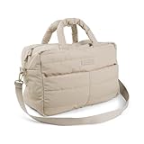 Done by Deer Gesteppte Wickeltasche Sand - Wickelunterlage und zwei Haken für den Kinderwagen enthalten - Unverzichtbares Babyzubehör - 100% recyceltes Polyester