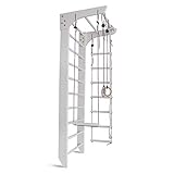 Sport & Spiel Sprossenwand Kinder-2-220- Weiss - Turnwand Klettergerüst – EU-Lager