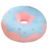 AQCQDQ Donut Kissen Plüschtier, Donut Plüschkissen, Süßes Rundes Donut Kuscheltier Dekokissen, Dekoratives Donut Sofakissen für Sofa, Bett, Stuhl, Wohnzimmer, Schlafzimmer (58cm,Blau)