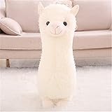GLITZFAS Alpaka Stofftier Plüschtier, süße weiche Kuscheltier plüsch Pferd Spielzeug (Weiß,28 cm)