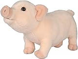 Uni-Toys - Schwein rosa - 28 cm (Länge) - Plüsch-Schweinchen, Ferkel - Plüschtier, Kuscheltier