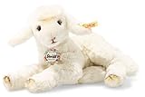 Steiff 103339 - Original Plüschtier Laemmlie Lamm, Back in Time Kuscheltier ca. 24 cm, Markenplüsch mit Knopf im Ohr, Schmusefreund für Babys von Geburt an, Creme