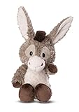 NICI 49034 Kuscheltier Esel Donkeylee 33cm grau schlenkernd-Nachhaltiges Stofftier aus weichem Plüsch, niedliches Plüschtier zum Kuscheln und Spielen, für Kinder & Erwachsene, tolle Geschenkidee
