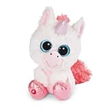 NICI Glubschis: Das Original – Glubschis Einhorn Milky-Fee 15 cm – Kuscheltier Einhorn mit großen Augen – Flauschiges Plüschtier mit großen Glitzeraugen – Schmusetier für Kuscheltierliebhaber – 45563