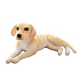 AQCQDQ Labrador Kuscheltier Stofftier Labrador Plüschtier Hund Hund Lebensecht Geschenk für Kinder Mädchen Jungen (50cm,A)