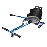 Wiltec Sitzscooter Blau, verstellbarer Kartsitz für Elektroscooter bis 120 kg, Sitzscooter kompatibel mit Hoverboards, ergonomischer Sitz
