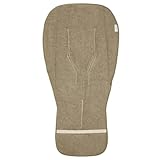 Koeka Sitzauflage Buggy - Universal - Buggy Einlage Sommer - Kinderwagen Sitzeinlage - Atmungsaktiv - Dijon - Frottee Aus Bio-baumwolle -