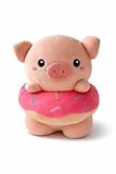 Generisch Kuscheltier Schwein in Donut 23 cm – Niedliches Plüschschwein – Weiches Stoffspielzeug zum Kuscheln & Spielen