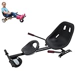 Hoverboard Sitz für 6,5' / 8' / 10' Boards,Doppel-Personen-Balance-Roller-Rahmenset,Verstellbarer Balancing Scooter Sitz,Hoverkart Gokart Sitz,Schwarz