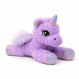 Generisch Landahl & Baumann Kuscheltier Einhorn 25 cm - Süßes Stofftier als Geschenk für Mädchen und Kinder, Spielzeug, Zum Kuscheln, Einschlafen oder Spielen, Plüsch Kissen (Lila | 25cm)
