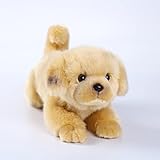 Golden Retriever Kuscheltier-Simulationshund – realistischer und lebensechter, weicher, handgefertigter, liegender Hund, Plüschtier, Geschenk für Jungen und Mädchen
