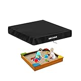 SIMPHAUS Sandkastenabdeckung Wasserdicht Sandkasten Abdeckung Sandkasten Abdeckplane Sandkasten Poolabdeckung mit Gummizug Abdeckung Planschbecken Quadratisch Anti-UV 420D Oxford Gewebe 90x90x20cm