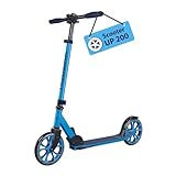 HUDORA Scooter Up 200 - Geräuscharmer Aluminium-Roller für bis zu 100kg - Höhenverstellbarer & zusammenklappbarer Tretroller - Ruckelfreier Kick-Scooter für Kinder/Jugendliche & Erwachsene