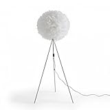 M2 OUTLET Stehleuchte mit Federn - Ø40CM, Weiß: Stehlampe mit Entenfeder