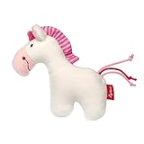 SIGIKID 42187 Rassel Einhorn Red Stars Mädchen Babyspielzeug empfohlen ab Geburt weiß