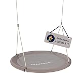 HUDORA Nestschaukel Lounge - Höhenverstellbare Hängeschaukel mit 90/110cm Durchmesser für bis zu 150kg - Schaukel mit geschlossener Sitzfläche - Familienschaukel für drinnen & draußen