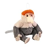 Nasenaffe Plüschtier – 12.99 Inches Plüsch Kuscheltier | 230g Baumwolle Affen Stofftier – Weiches realistisches Tierdesign für Kinder Jugendliche Erwachsene Zuhause Geschenk Dekoration und Sammlung