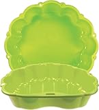 Ondis24 Wassermuschel Sandmuschel Sandkasten 2-teilig aus Kunststoff Muschel mit Deckel (Lime Wolke, 87cm)