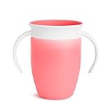 Munchkin Miracle 360ᵒ Trinklernbecher mit Griffen, auslaufsicher, ab 6 Monaten, rosa, 207 ml