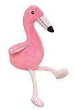 GLOREX 0 4802-1 - Kuscheltier zum Selberstopfen Flamingo Rosy, ca. 44 cm groß, aus hochwertigem Plüsch genäht, muss nur noch befüllt werden, mit Geburtsurkunde