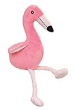 GLOREX 0 4802-1 - Kuscheltier zum Selberstopfen Flamingo Rosy, ca. 44 cm groß, aus hochwertigem Plüsch genäht, muss nur noch befüllt werden, mit Geburtsurkunde