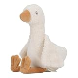 Little Dutch 8404 Plüschtier Kleine Gans - Newborn Naturals weiß (17 cm)