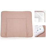 lulumoon Wickelauflagenbezug für Wickelauflage 75x85 cm: Musselin Baumwolle mit hoher Saugfähigkeit – Auslaufsichere Wasserdicht Rückseite – waschbarer Wickelauflage für Baby