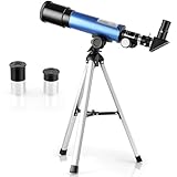 RichYa Kinder Teleskope Kinderfernglas, 50mm Astronomisches Teleskop mit Stativ und Okular für 5 bis 10 Jahre alt