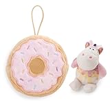 NICI Kuscheltier Einhorn Sweety Rainbow 10cm in Donut mit Loop - bunt - Weiches Plüschtier – niedliches Stofftier zum Kuscheln & Spielen – tolle Geschenkidee für Kinder & Erwachsene | 61915