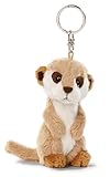 NICI 47862 Meerkat Keyring 10 cm Cartoon Brown Tier Schlüsselanhänger Erdmännchen 10cm, BRAUN