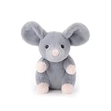 Apricot Lamb Scheuen Ratte Plüschtiere für Kinder, weiche niedliche Kuscheltier für Baby Mädchen und Jungen, Flauschige Scheuen Ratte Grau 13cm