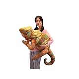 Xshelley Simulation Chameleon gefülltes Plüsch Spielzeug, Chameleon Echse gefülltes Tier, Iguane Plüsch Puppen, Wildlife Spielzeug Geschenke für Kinder (75 cm)