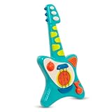 Battat BT4679Z Lil' Rockers Kindergitarre E, Instrument mit Liedern, Akustikgitarre und Elektrische Gitarre – Spielzeug für Kinder ab 2 Jahre, Blau, Small