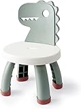 Balama Kinderstuhl aus Kunststoff, Dinosaurier, Grün, 25,3cm Sitzhöhe, für Drinnen und Draußen, BPA frei, Langlebig und Leicht