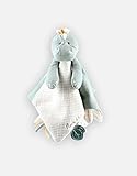 Noukie's - Schmusetuch für Kinder – Schmusetuch aus Bio-Baumwolle – Stegi der Stegosaurus – multifunktional – Grün/Weiß – 1 Stück
