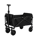 Bollerwagen Faltbar Strand Handwagen,Gartenwagen für Alle Gelände Transportwagen,klappbollerwagen 150kg Belastbarkeit,für Sport,Camping und Einkäufe Wagen,Karren