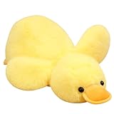 JazRvr 1 Kuscheltier Ente, Flauschige Gelbe Stoffente Für Kinder, Spielzeug Zum Kuscheln Und Dekorieren, Geschenk Idee Für Mädchen Und Jungen
