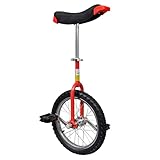 vidaXL Einrad Unicycle Fahrrad höhenverstellbar rot 16 Zoll