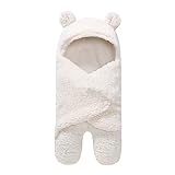 NUOBESTY Schlafsack komfortable Winter warme Split Bein entzückende Schlafsack Wickeln wickelbett Decke für Baby neugeborenen (beige)