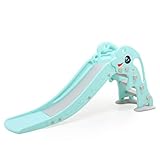 Baby Vivo Kinder Rutsche Kinderrutsche Gartenrutsche Kleinkinderrutsche Kunststoff Delfin abgerundete Ecken & Kanten für Indoor & Outdoor in Türkis