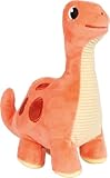 Small Foot Kuscheltier Dinosaurier rot „Dino“, 19 cm, aus Plüsch und Cord-Stoff, Stofftier als Einschlafhilfe, Plüschtier für Babys und Kleinkinder, 12685