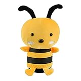 Kikuo Biene Kuscheltier, Bee Plush, 20cm Niedliche Bee Kuscheltier, Biene Plüschtier für Unisex Kuschelig Erwachsene Schlafen, Kissen, Geburtstage, Weihnachten