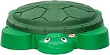 Little Tikes Turtle Sandbox - Grüner Sandkasten mit 4 geformten Sitzen, Schirmschlitzen und Abnehmbarer Beleuchtung für Jungen und Mädchen im Alter von 1 bis 6 Jahre