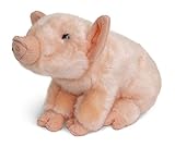Uni-Toys - Ferkel, sitzend - 20 cm (Länge) - Plüsch-Schweinchen, Schwein - Plüschtier, Kuscheltier