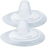 NUK Stillhütchen | Brusthütchen zum Stillen | schützt vor wunden Brustwarzen | dünnes Silikon | Größe L (24mm) | inklusiv Schutzdose | 2 Stück