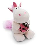 NICI Kuscheltier Einhorn Theodor mit Marienkäfer 25cm weiß - Stofftier aus weichem Plüsch, niedliches Plüschtier zum Kuscheln und Spielen, für Kinder & Erwachsene, tolle Geschenkidee - 61387